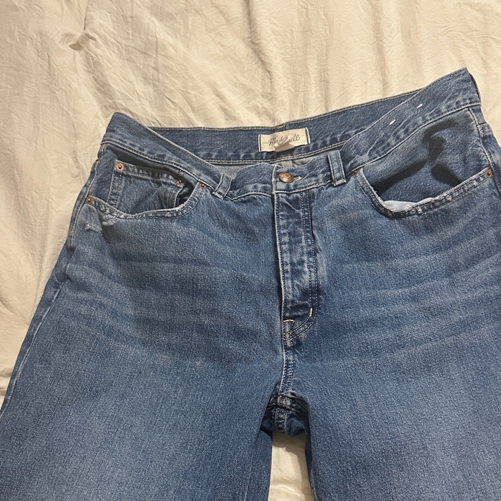 Madewell Low Slung Cropped Blue Jeans - Picture 3 of 11
